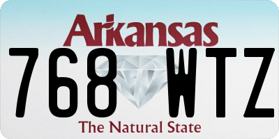 AR license plate 768WTZ