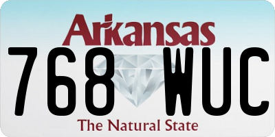 AR license plate 768WUC