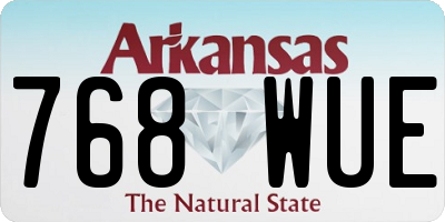 AR license plate 768WUE