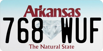 AR license plate 768WUF