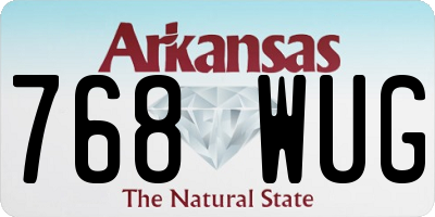 AR license plate 768WUG