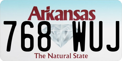 AR license plate 768WUJ