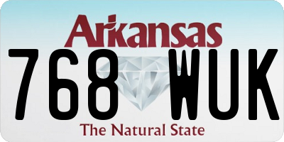 AR license plate 768WUK