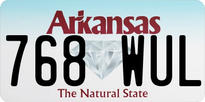 AR license plate 768WUL