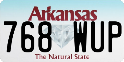 AR license plate 768WUP