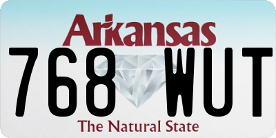 AR license plate 768WUT