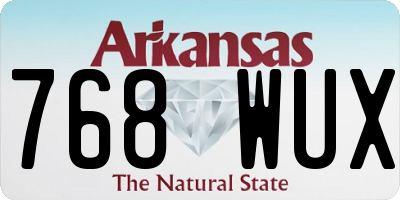 AR license plate 768WUX