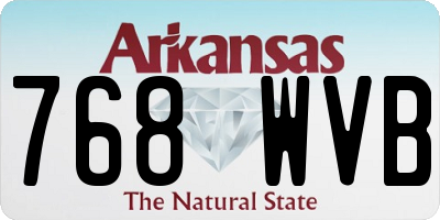 AR license plate 768WVB