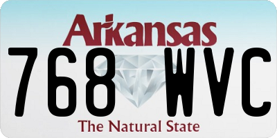 AR license plate 768WVC