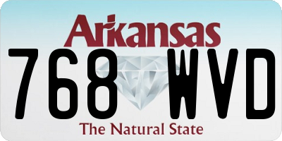 AR license plate 768WVD