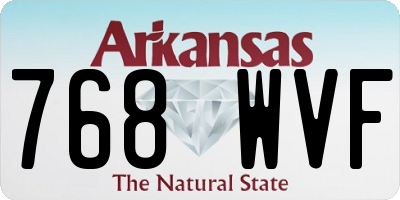 AR license plate 768WVF