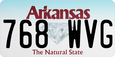 AR license plate 768WVG