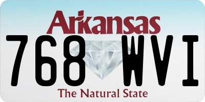 AR license plate 768WVI