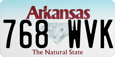 AR license plate 768WVK