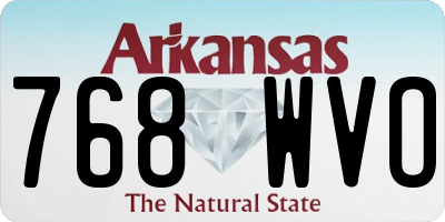 AR license plate 768WVO