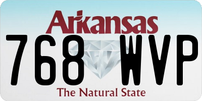 AR license plate 768WVP