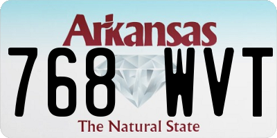AR license plate 768WVT