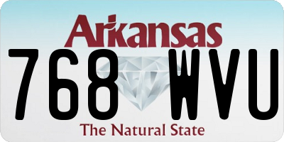 AR license plate 768WVU