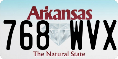 AR license plate 768WVX