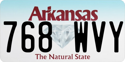 AR license plate 768WVY