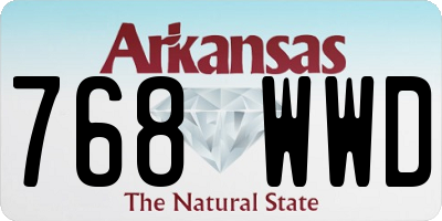 AR license plate 768WWD