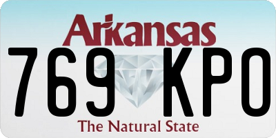 AR license plate 769KPO