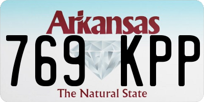 AR license plate 769KPP