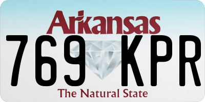 AR license plate 769KPR