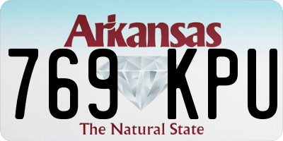 AR license plate 769KPU