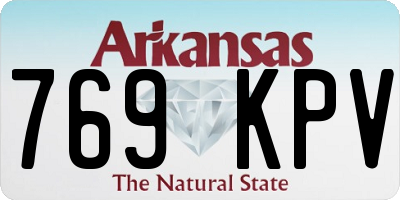 AR license plate 769KPV