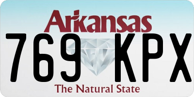 AR license plate 769KPX