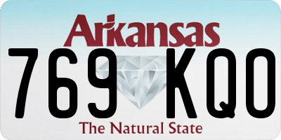 AR license plate 769KQO