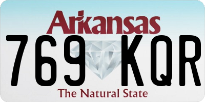 AR license plate 769KQR