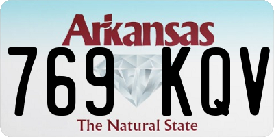 AR license plate 769KQV
