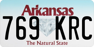 AR license plate 769KRC