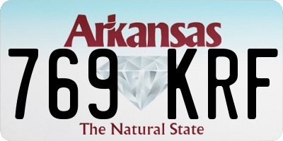 AR license plate 769KRF