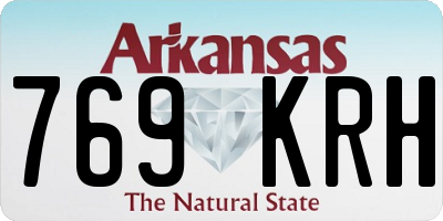 AR license plate 769KRH