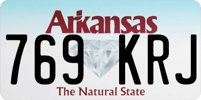 AR license plate 769KRJ