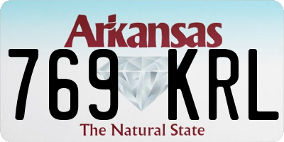 AR license plate 769KRL