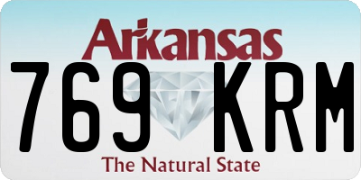 AR license plate 769KRM