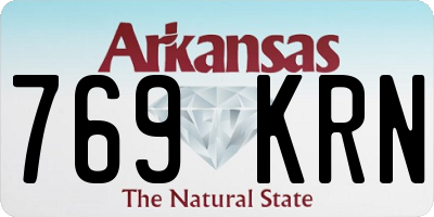 AR license plate 769KRN