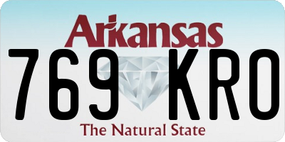 AR license plate 769KRO