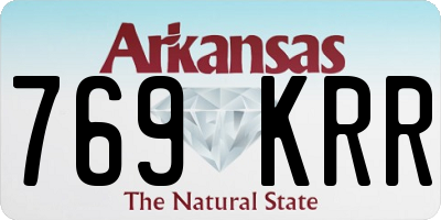 AR license plate 769KRR