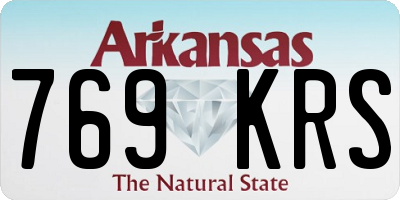 AR license plate 769KRS