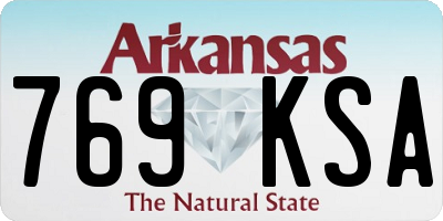 AR license plate 769KSA