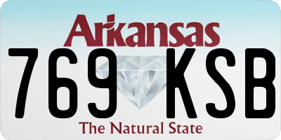 AR license plate 769KSB