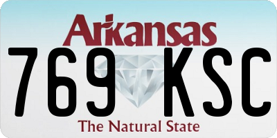 AR license plate 769KSC