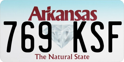 AR license plate 769KSF