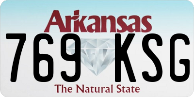 AR license plate 769KSG