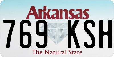 AR license plate 769KSH